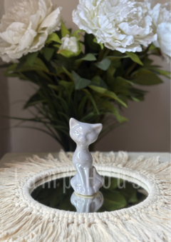 Par de Gatos de Cerámica - Gris - Lamp House