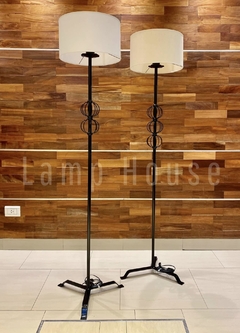 Lámpara Alámbrica - Negra 2 Bochas - tienda online