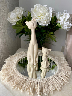 Par de Gatos de Cerámica - Beige - comprar online