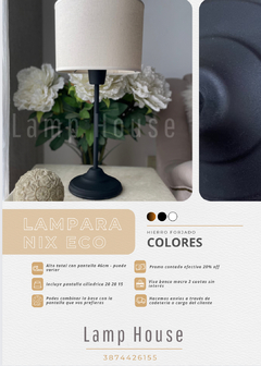 LÁMPARAS DE MESA • CATÁLOGO CARACTERÍSTICAS