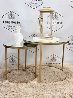 Mesa Nido Espejada Dúo • Redonda Gold - comprar online
