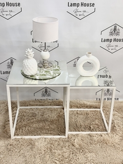 Mesa Nido Espejada Dúo • Cuadrada Blanca - comprar online