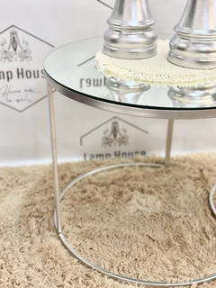 Mesa Nido Espejada Dúo • Redonda Plata - comprar online