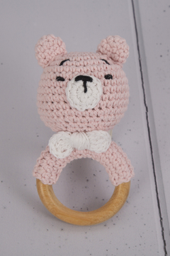 Sonajero y mordillo Oso Rosa - comprar online