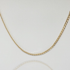 COLAR CORRENTE TIPO GRUMET BANHADO A OURO 18K