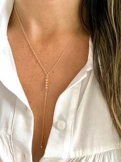 Colar Gravatinha com Mini Bolinhas 18K - comprar online