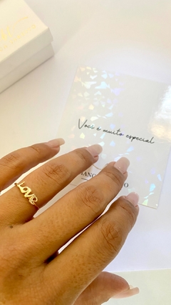 ANEL LOVE BANHADO A OURO 18K - comprar online