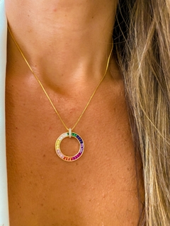 Colar Arco Íris Banhado a Ouro 18k - Bianca Tardivo Semijoias I Prata 925 e Semijoias Banhado a Ouro 18k