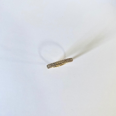Anel Aparador com Zircônias Banhado a Ouro 18k - loja online