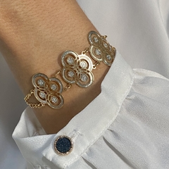 Pulseira com Detalhe no Ródio Branco 18K - comprar online