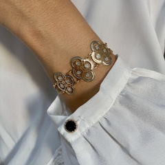 Pulseira com Detalhe no Ródio Branco 18K