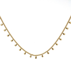CHOKER COM MINI GOTAS BANHADA A OURO 18K