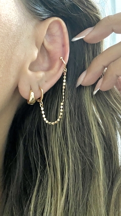 PIERCING DE ARGOLA COM CORRETINHA BANHADO A OURO 18K na internet