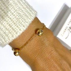 Pulseira de Bolas Banhado a Ouro 18k na internet
