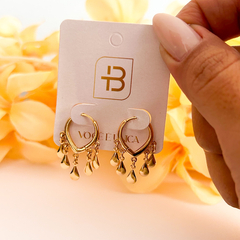Argola Fecho clique Banhado a Ouro 18k