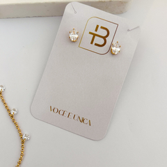 Conjunto Zircônias Banhado a Ouro 18k - comprar online