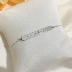 Pulseira Plaquinha Ele Prata 925 - comprar online