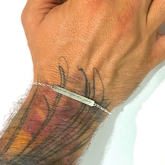 Pulseira Plaquinha Ele Prata 925