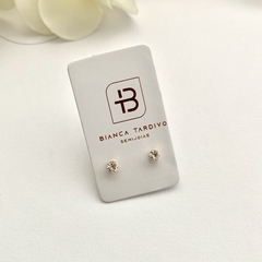 Brinco Ponto de Luz Banhado a Ouro 18k