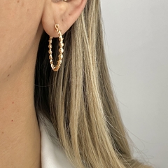 Argola Trançada Banhado a Ouro 18k