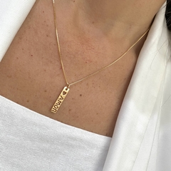 Pingente Plaquinha Amor Banhado a Ouro 18k