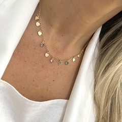 Colar Coração Colors Banhado a Ouro 18k