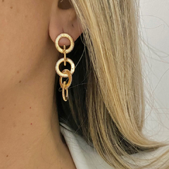 Brinco Elos Banhado a Ouro 18k