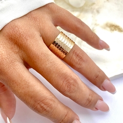 Anel Pai nosso Banhado a Ouro18k - comprar online