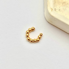 PIERCING DE PRESSÃO ARGOLA BOLINHA BANHADO A OURO 18K