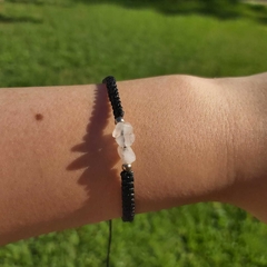 Pulsera macramé cuarzo rosa - comprar online