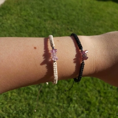 Pulsera macramé amatista