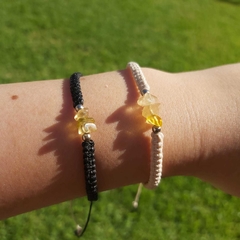 Pulsera macramé citrino
