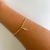 Pulseira Elo Português Com Um Pingente Zircônia Navete Semijoia (banho Ouro 18k)