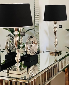 LÁMPARA SOPHIE | METAL PULIDO Y CRISTAL - comprar online