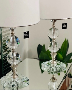 VELADOR STRAUSS BASE DE CRISTAL CON ESFERAS DE CRISTAL | ALTURA 57CM - comprar online