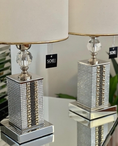 VELADOR DIAMANTE CON INCRUSTACIONES DORADAS
