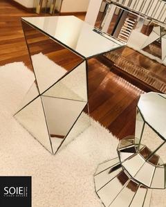 MESA DE ARRIME ESPEJADA SPLIT | 35x35x60CM - comprar online