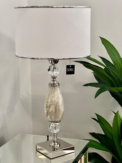 LÁMPARA VICTORIA NATURAL Y CRISTAL | ALTURA 60CM