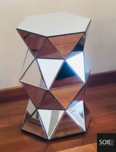 MESA DE ARRIME ESPEJADA MISSONI | 31x31x52CM