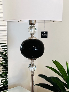 LÁMPARA DE PIE EMPERADOR NEGRO Y CRISTAL - comprar online