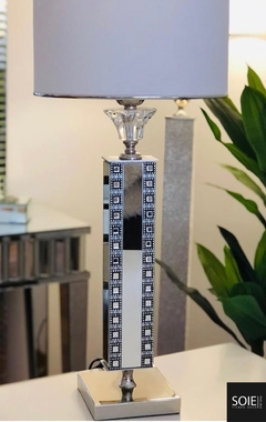LAMPARA FRIDA EGIPCIA ESPEJO Y PIEDRAS