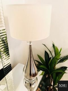 Lampara platil base cristal - comprar online