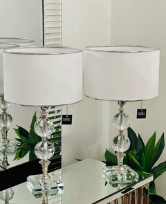 VELADOR STRAUSS BASE DE CRISTAL CON ESFERAS DE CRISTAL | ALTURA 57CM