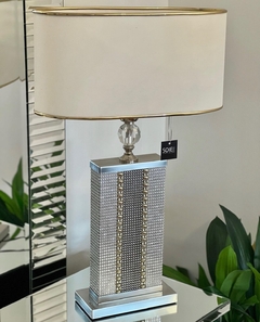 LÁMPARA DIAMANTE CON INCRUSTACIONES DORADAS