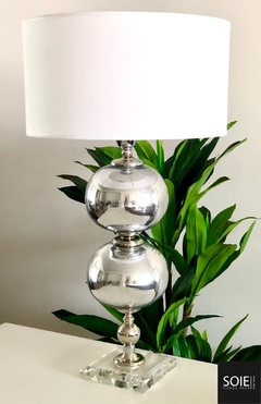 LAMPARA LEBRASH IMPORTANTE ESPEJADA BASE CRISTAL - comprar online