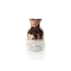 Savona | jarron de vidrio degrade plata 7,5x12cm