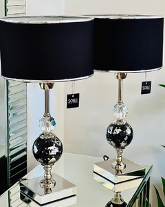VELADOR BALI NEGRO PLATA Y CRISTAL - comprar online