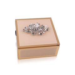 charm | caja espejada con hebilla 12x12x8cm
