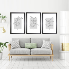 net flowers | set x 3 cuadros 30x50cm - tienda online