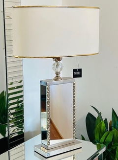 LÁMPARA FRIDA RECTANGULAR ESPEJO CON INCRUSTACIONES DORADAS | ALTURA 64CM